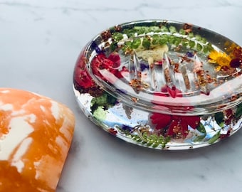 Resin Soap Dish Floral