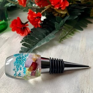 Resin Floral Bottle Stopper Wine accessories Oval