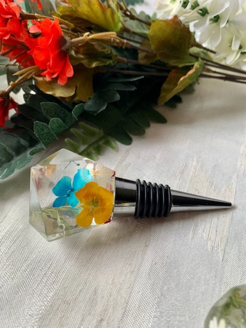 Resin Floral Bottle Stopper Wine accessories Faucet Diamond