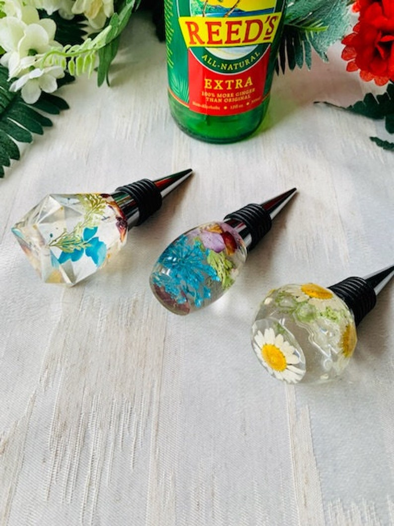 Resin Floral Bottle Stopper Wine accessories image 5