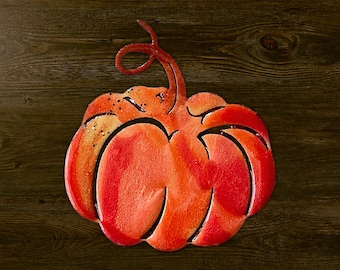 Pumpkin Magnet or Ornament - American Birchwood & Resin Fall decor pumpkin decor