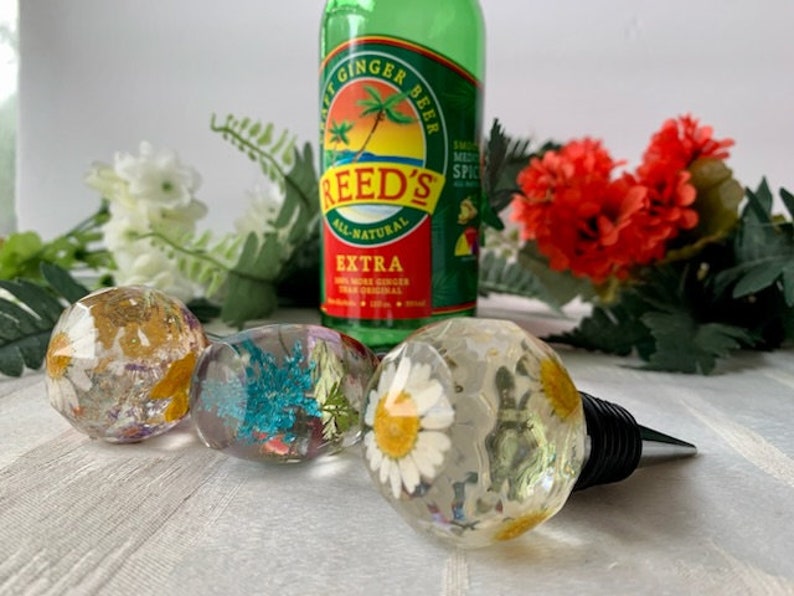 Resin Floral Bottle Stopper Wine accessories image 6