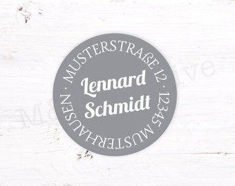 Adressaufkleber Ø30mm personalisiert #5017