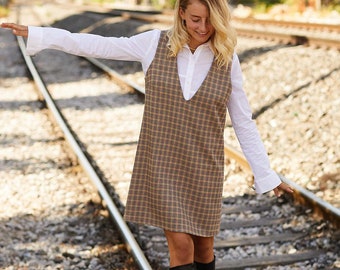 Vest Dress Sewing Pattern, Sleeveless Shift, Sizes 20-28 (PDF Pattern)