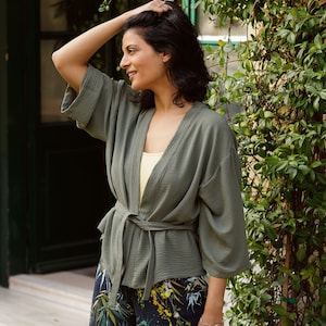 Robe sewing pattern, Sizes 20-28, Downloadable sewing patterns, Pdf sewing patterns for women, Patron robe, Kimono sewing pattern