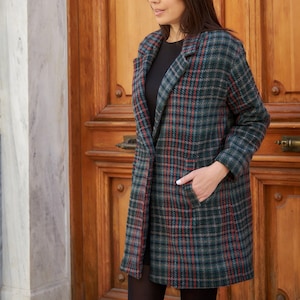 Coat patterns for women, PDF, Sizes 10-18, oversized, cosy coat pattern, lined coat pattern, sewing pattern for woman, patron couture