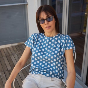 Woven top pattern, sizes 20-28, sewing patterns for women, Pdf,  Blouse pattern, women tops patterns, summer top pattern, patron couture