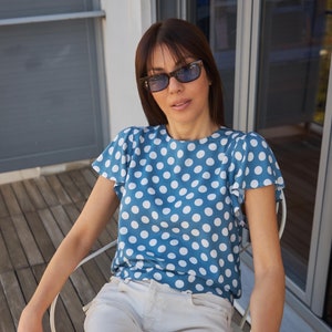 Top pattern, sizes 10-18, sewing patterns for women, Pdf,  Blouse pattern, woven top pattern, summer top pattern, patron couture