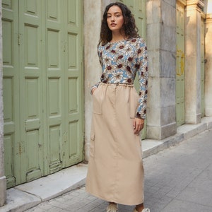 Skirt pattern, Sizes 20-28, PDF Sewing patterns for women, Long skirt pattern, Cargo skirt pattern, Maxi skirt pattern, Womens skirt pattern