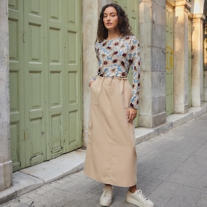 Skirt pattern, sizes 10-18, PDF Sewing patterns for women, Long skirt pattern, Cargo skirt pattern, Maxi skirt pattern, Womens skirt pattern