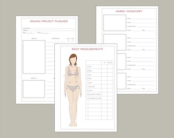 Sewing Planner Pdf Printable Planner Sewing Project Etsy