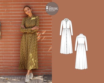 Dress pattern, sizes 20-28, PDF Sewing patterns for women dress, dress patterns for women, womens dress sewing patterns, patron robe femme