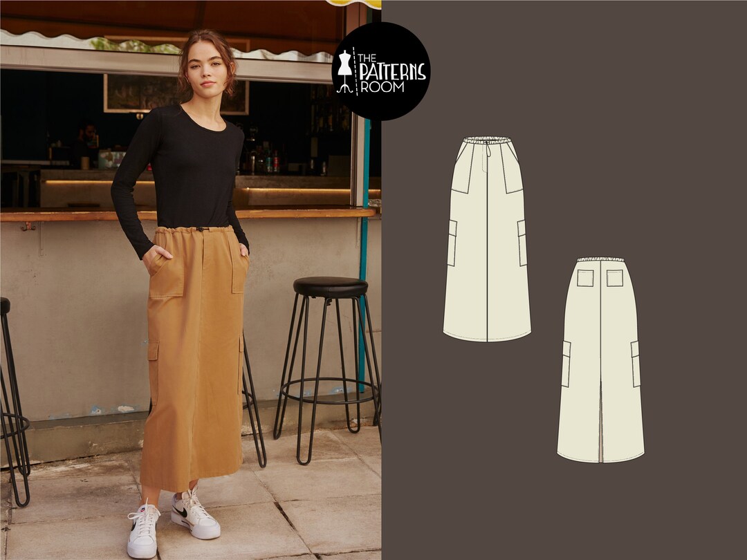 Skirt Pattern Sizes 1018 Cargo Skirt Pattern Skirt Sewing Etsy