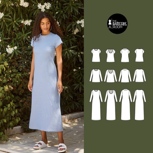 knit maxi dress sewing pattern KNIT MAXI DRESS