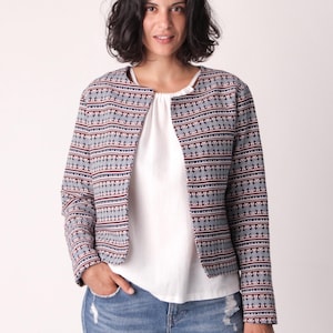 Jacket pattern, PDF, Sizes 20-28, sewing pattern for woman, patron couture, woman jacket pattern, sewing pattern for jacket