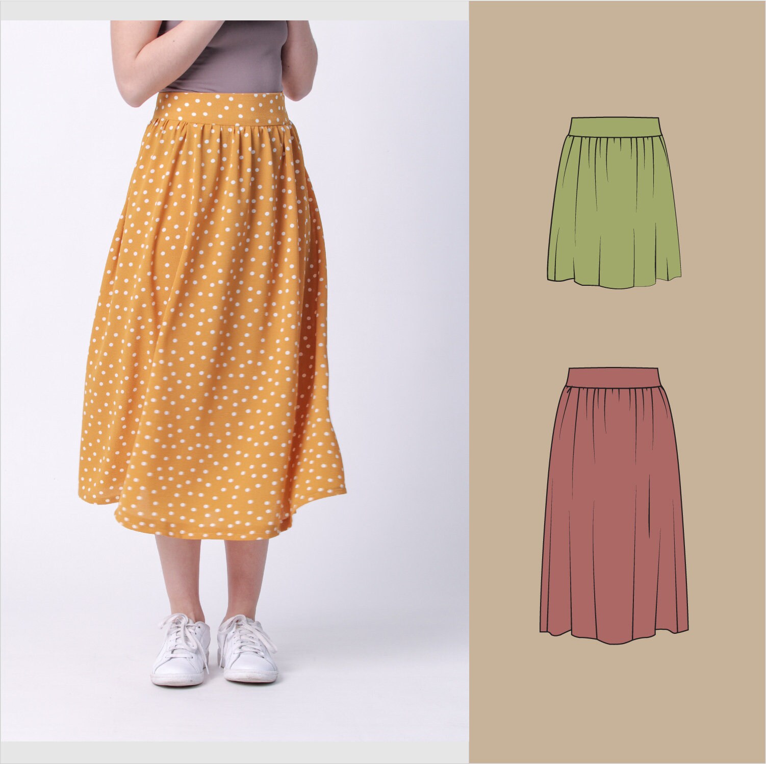 midi skirt pattern free