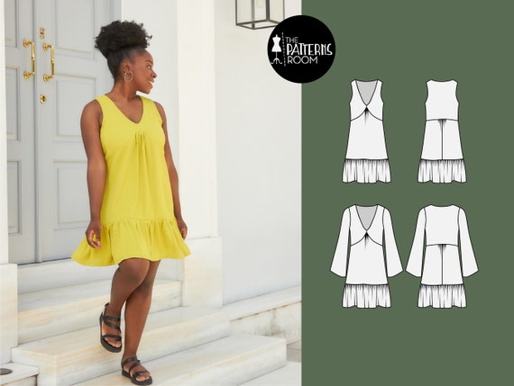 Midi Skirt Pattern, Pdf, Sewing Patterns for Women, Sizes 10-18