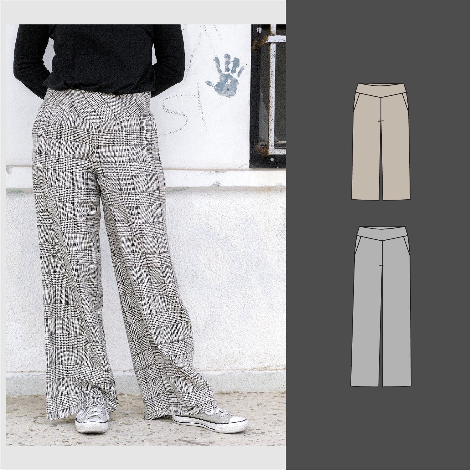 Pants Sewing Pattern Sizes 18-26 Loose 