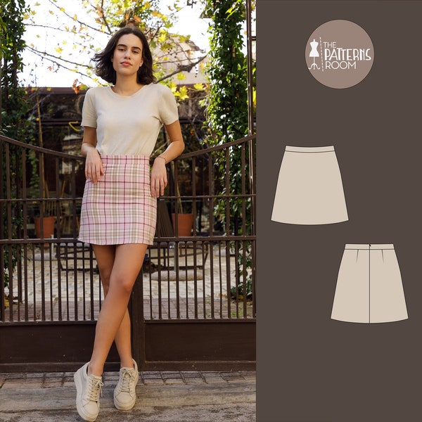 A line skirt pattern, Sizes 10-18, pdf sewing patterns for women, womens skirt pattern, skirt patterns for women, skirt sewing pattern