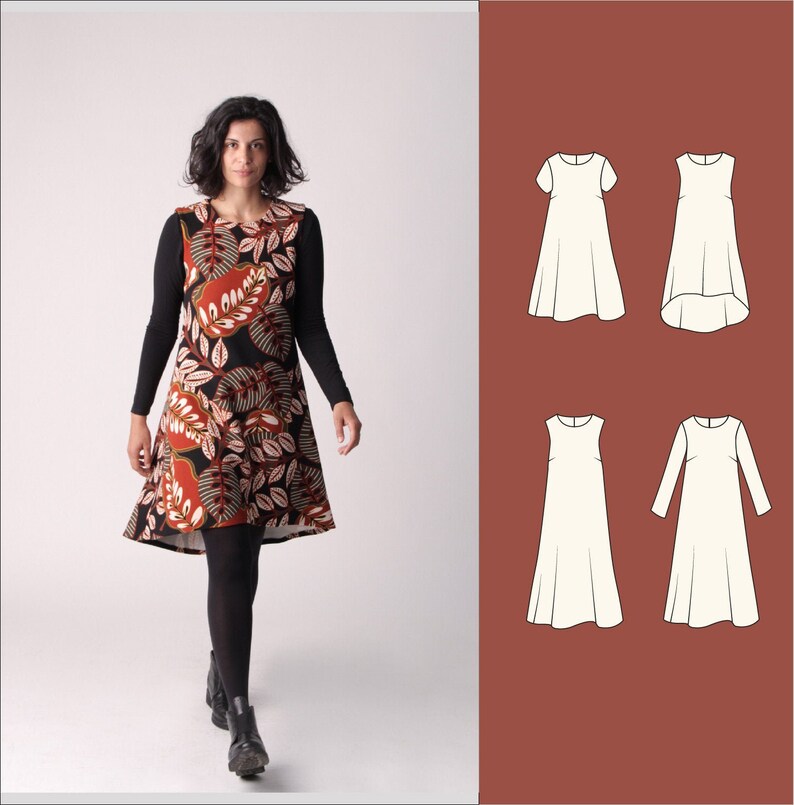 Sizes 20-28 pdf sewing patterns for women patron couture pdf womens dress pdf pattern schnittmuster patron de couture altered couture