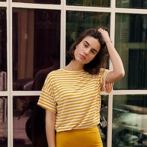Slouchy Tee Sewing Pattern for women, Women's Knit Top, Sizes 10-18 (PDF)