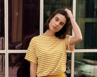 Slouchy Tee Sewing Pattern for women, Women's Knit Top, Sizes 10-18 (PDF)