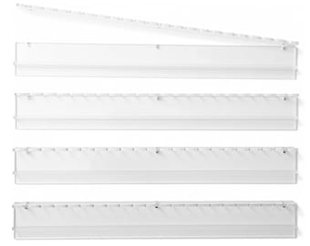 Scallop Acrylic Racks, 20 inches with magnetic pushers, fits oversized tiles, thick with strong hold, 4 per set