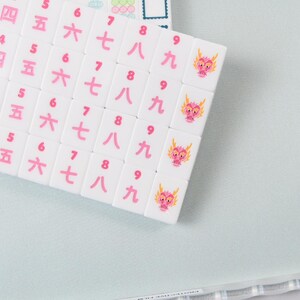 The Mini American Mahjong Set, 160 Hand-Illustrated Tiles, Complete Travel Mah Jongg image 4