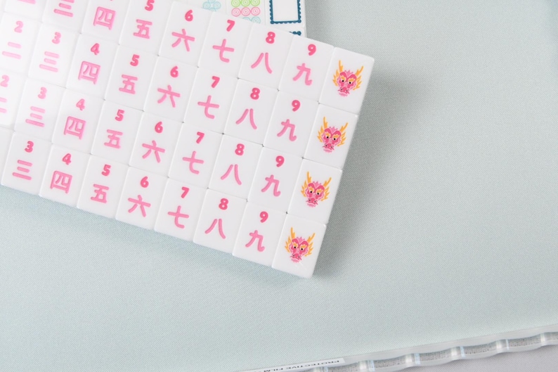 The Mini American Mahjong Set, 160 Hand-Illustrated Tiles, Complete Travel Mah Jongg image 4