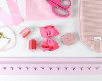 Ballet Pink Scallop Painted Wood Mahjong Rack with Magnetic pusher, (4 per set!)