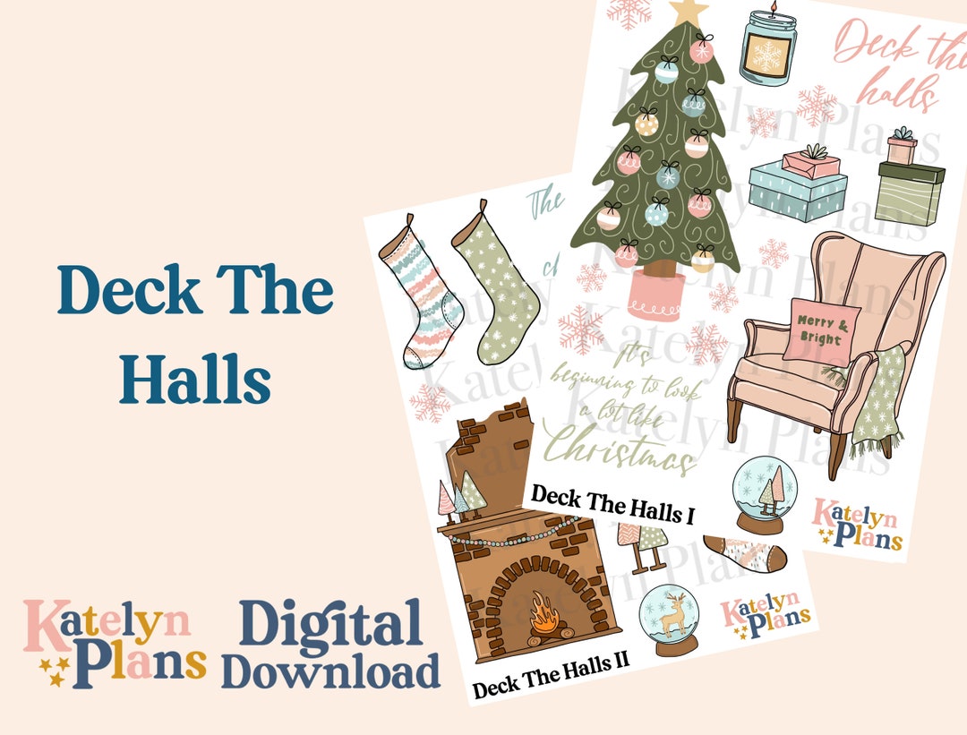 Deck the Halls Printable Planner Stickers (digital Download) - Etsy