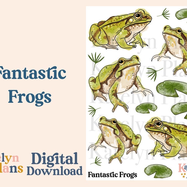 Fantastic Frogs Printable Planner Stickers (Digital Download)