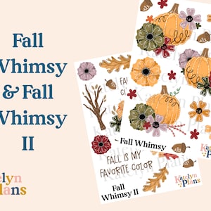 Fall Whimsy I & II Planner Stickers (Physical Stickers) 4.75 x 6.5 Inches