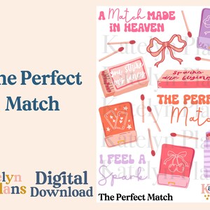 The Perfect Match Printable Planner Stickers (Digital Download)