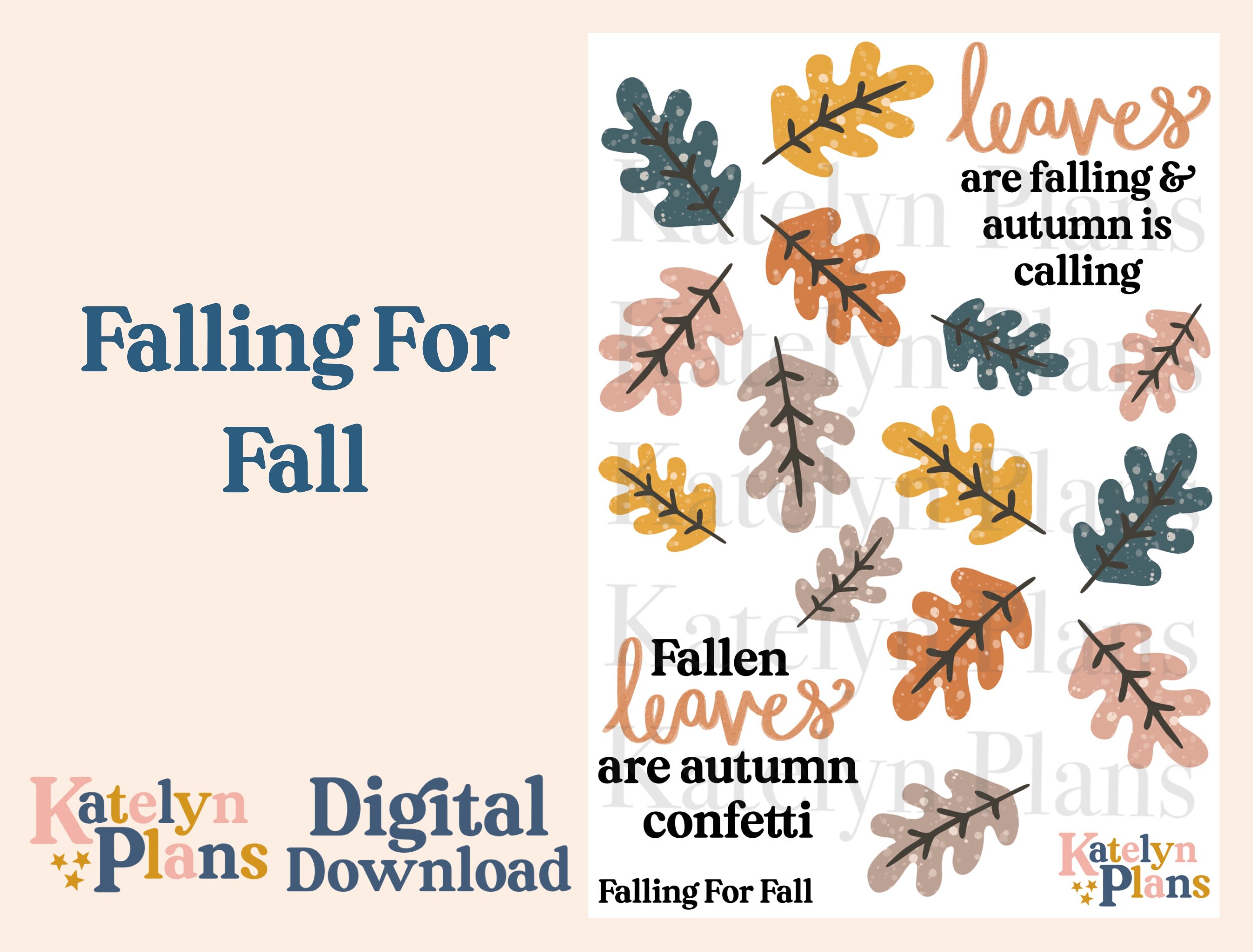Falling for Fall Printable Planner Stickers (digital Download) - Etsy