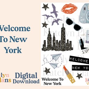 Welcome To New York Printable Planner Stickers (Digital Download)
