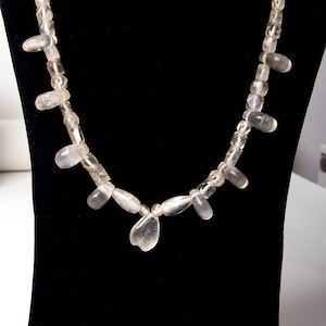 Antieke bergkristal kwarts kralenketting