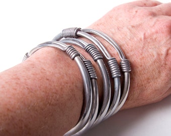 Well made solid silver bangle from the Golden Triangle, collected in the 70s