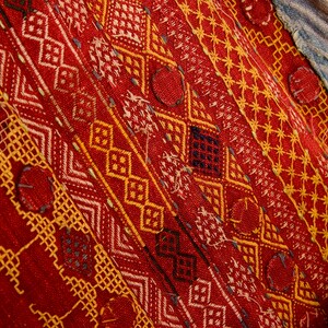 Printed Odhni with Embroidered Border main image 1