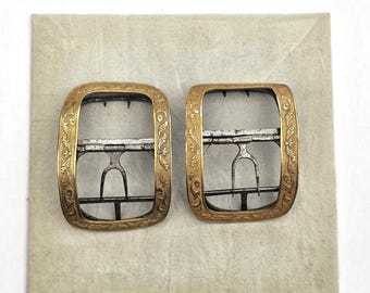 pair of decorative 18th century shoe buckles