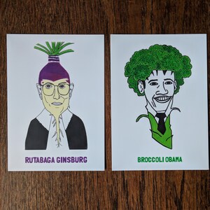 Pack of 10 Vegetable Celebrity Postcards You-Pick image 2