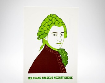 Wolfgang Amadeus Mozartichoke Postcard