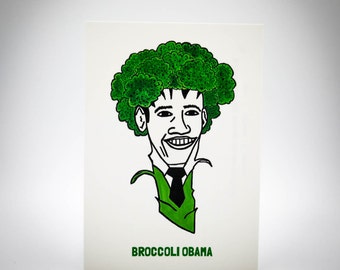 Broccoli Obama Postcard