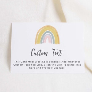 Bewerkbare plaatskaart Rainbow Baby shower invoegkaart downloaden, aanpasbare babyshowerkaart invoegen, Rainbow, 29