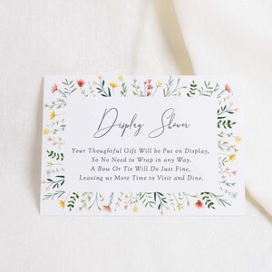 Display Shower Card Insert Bridal Shower Display Card Download, Printable Baby Shower Display Card Insert, PDF, 56