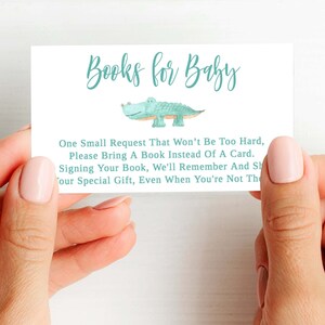 Krokodil Baby Douche Alligator Baby Boek Verzoekkaart, Breng een boek mee in plaats van een kaart, Krokodil, Boeken voor baby, 169