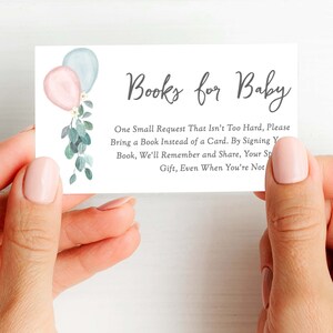 Garçon et fille jumeaux baby shower apporter un insert de carte de livre, carte de demande de livre de jumeaux imprimable, livre baby shower carte insert PDF Télécharger, 147