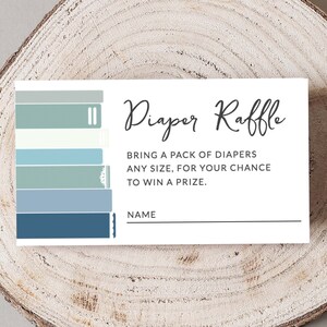 Storybook Baby Shower Bring Diapers Card Printable Diaper Raffle Card, Boy Baby Shower Diaper Raffle Ticket PDF, 129