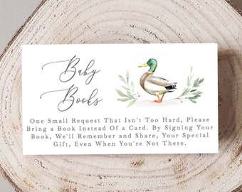 Duck Baby Shower, Duck Baby Book Request Card, Baby Shower Duck Books for Baby PDF, 183