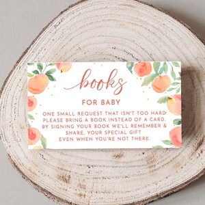 Perziken Baby Douche Boek Verzoekkaart Afdrukbare Babyboek Verzoekkaart Invoegen Perzik, Breng een Boek Download Boeken voor Baby PDF, 60